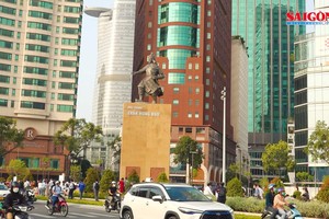 Entire landscape from Me Linh Park to Bach Dang Wharf synchronized