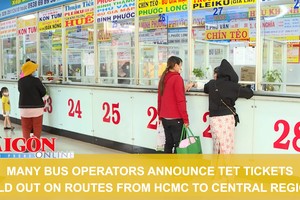 Many bus operators announce Tet tickets sold out on routes to Central region