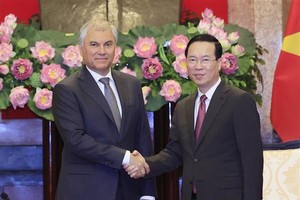 Vietnamese President welcomes Chairman of Russian State Duma
