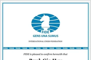 Two Vietnamese young chess players recognized as International Master