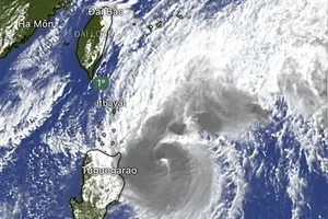 Tropical storm churns near East Sea