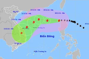 Storm Yinxing gusts to 220 kilometers per hour upon entering East Sea
