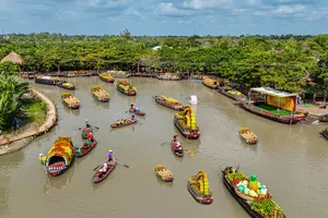 Ecotourism sites in Mekong Delta attract numerous holidaymakers during holidays