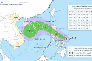 Storm Fengshen intensifies, heading toward East Sea