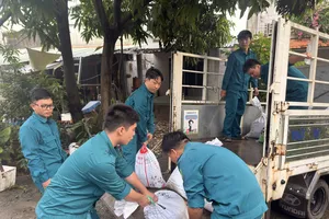 Triều cường cao hơn dự báo, phường Bình Qưới "cầu cứu" lực lượng hỗ trợ đắp bờ bao