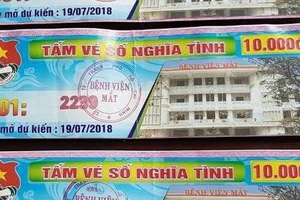 Thu hồi toàn bộ vé số nghĩa tình tại Bệnh viện Mắt TPHCM