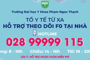 Hỗ trợ chăm sóc F0 nhẹ đang cách ly tại nhà qua số hotline 028.99999.115