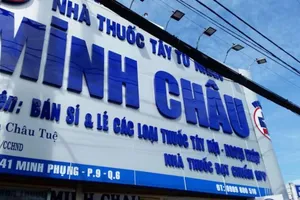 Nhà thuốc Minh Châu 18 (141 Minh Phụng, phường 9, quận 6) bị xử phạt vì kinh doanh hàng hóa không rõ nguồn gốc, xuất xứ 