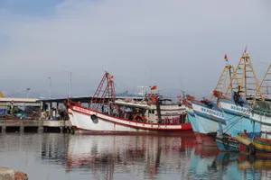 Tàu cá neo đậu tại cảng cá Cát Lở, phường Phước Thắng, TPHCM