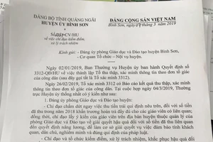 Quảng Ngãi Thu phí 10.000 đồng/1 quyết định nâng lương đối với giáo viên là sai