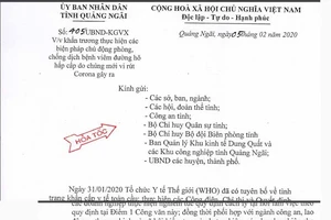 Học sinh Quảng Ngãi tiếp tục nghỉ học đến ngày 16-2