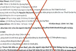 Quảng Ngãi: Phát hiện thủ đoạn giả mạo văn bản cơ quan thuế, lừa đảo khách hàng