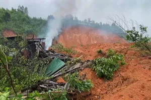 Sạt lở tuyến đường Trường Sơn Đông, Quảng Ngãi