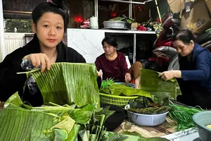 Người dân Quảng Ngãi gói bánh chưng hỗ trợ người dân vùng lũ Gia Lai, Đắk Lắk