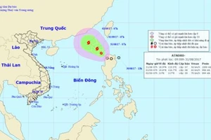 Áp thấp nhiệt đới đi vào biển Đông và sẽ mạnh lên thành bão