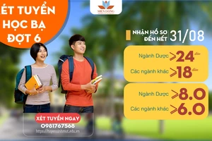 Trường ĐH Công nghệ Miền Đông nhận hồ sơ xét tuyển học bạ đợt 6 đến ngày 31-8: từ 18- 24 điểm