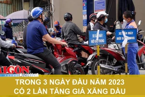 Trong 3 ngày đầu năm 2023 có 2 lần tăng giá xăng dầu