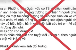 Cảnh giác thông tin lan truyền bắt cóc trẻ em ở quận Hà Đông