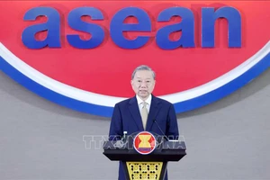 Tổng Bí thư Tô Lâm phát biểu tại Trụ sở Ban Thư ký ASEAN, sáng 10-3-2025. Ảnh: TTXVN