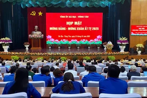 Quang cảnh buổi họp mặt mừng Đảng - mừng Xuân Ất Tỵ 2025 của tỉnh Bà Rịa - Vũng Tàu