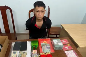 Đối tượng Đỗ Tấn Được chuyên trộm cắp tại các bệnh viện ở Đồng Nai bị cơ quan công an bắt giữ. Ảnh: CATĐN