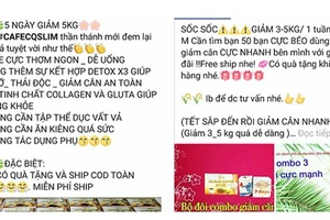 Những lời quảng cáo có cánh về sản phẩm giảm cân “thần thánh” trên mạng