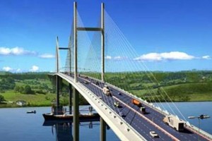 橫跨同奈河的桔萊橋將連接本市第二郡和同奈省仁澤縣。（示意圖來源：互聯網）