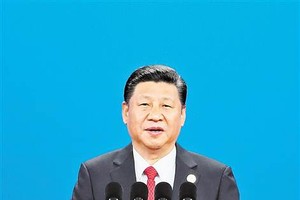 習近平主席在論壇開幕式上發表主旨演講。 （圖源：互聯網）