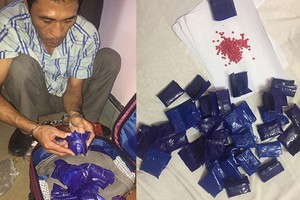 人贓並獲，歹徒范文雄與毒品證物。（資料圖：人民公安新聞網）