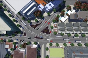 圖為范五老至阮鶯高架橋分支的總體設計圖。（圖源：交通運輸雜志新聞網）