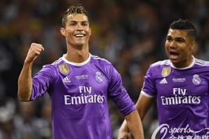 Ｃ羅梅開二度之後完成了職業生涯的第六百個進球。(圖源：互聯網)