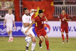 越南隊與約旦隊比賽一瞥。（資料圖來源：互聯網）