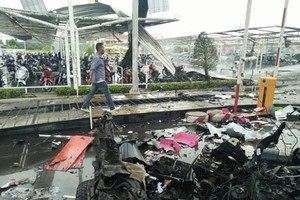 泰國北大年府一間大型超級市場昨(19)日接連發生爆炸，造成多人受傷。（資料圖片：AFP）