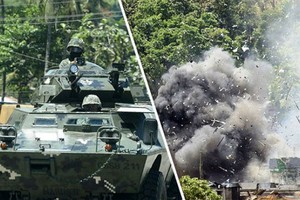 菲政府軍隊出動與武裝分子交火。（圖源：路透社）