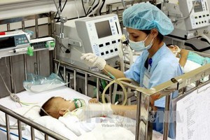 圖為在接受治療中的日本腦炎病例。（圖源：楊玉/越通社）