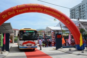 圖為豐田移動基金會(TMF)巴士系統於昨(30)日投入營運。（圖源：互聯網）