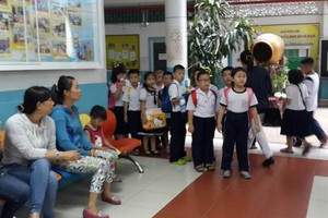 第五郡明道小學的學生參加暑期活動。