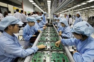 加工與製造工業部門引進最多FDI資金，達95億美元，佔FDI總資金49.3%。（示意圖源：互聯網）