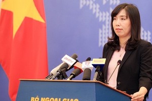 外交部發言人黎氏秋姮就若干傳媒機關所關注問題作答覆。（圖源：互聯網）