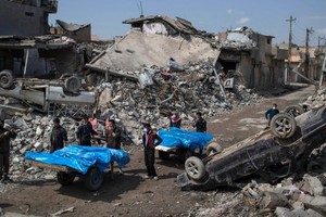 在伊拉克摩蘇爾市交戰的9個月內，造成8000名民眾死亡。(資料圖源：互聯網)