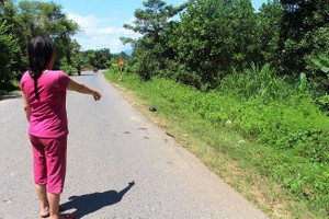 該起交通事故發生的位置。（圖源：Đ.X）