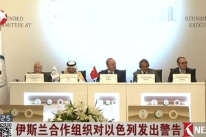 伊斯蘭合作組織外長１日在土耳其城市伊斯坦布爾舉行特別會議後警告以色列，不要再次在耶路撒冷老城聖地採取“不可接受的”舉措，否則該組織將會予以應對。（圖源：網絡視頻截圖）