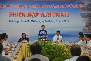 市人民議會主席阮氏決心在市旅遊發展戰略闡釋會議上發表講話。（圖源：市黨部新聞網）