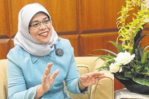 新加坡國會議長哈莉瑪宣布，將參與於9月進行的總統選舉。(圖源：互聯網)