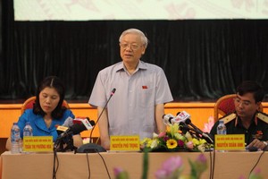 黨中央總書記阮富仲表示，高級幹部不得滋生權力野心。（圖源：阮決）