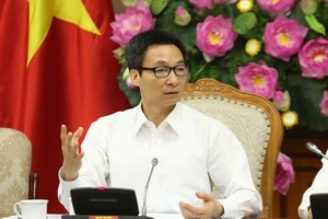 政府副總理武德膽在會議上發表講話。（圖源：廷南）