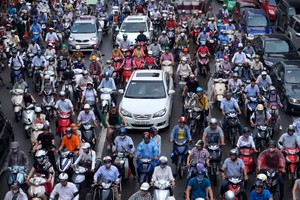 河內市各郡 2030 年正式“禁摩”。（示意圖源：互聯網）