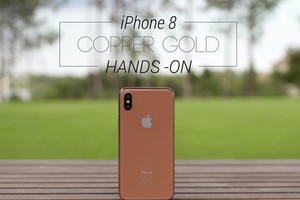 據傳iPhone 8將出新色「古銅金」。 （圖源：YouTube視頻截圖）