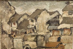 被視為裴春派畫家作品的《老街》面對複製畫懸案。