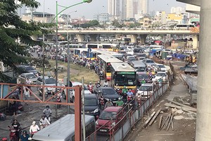河內市在努力尋找措施緩解交通擁堵。（示意圖源：互聯網）